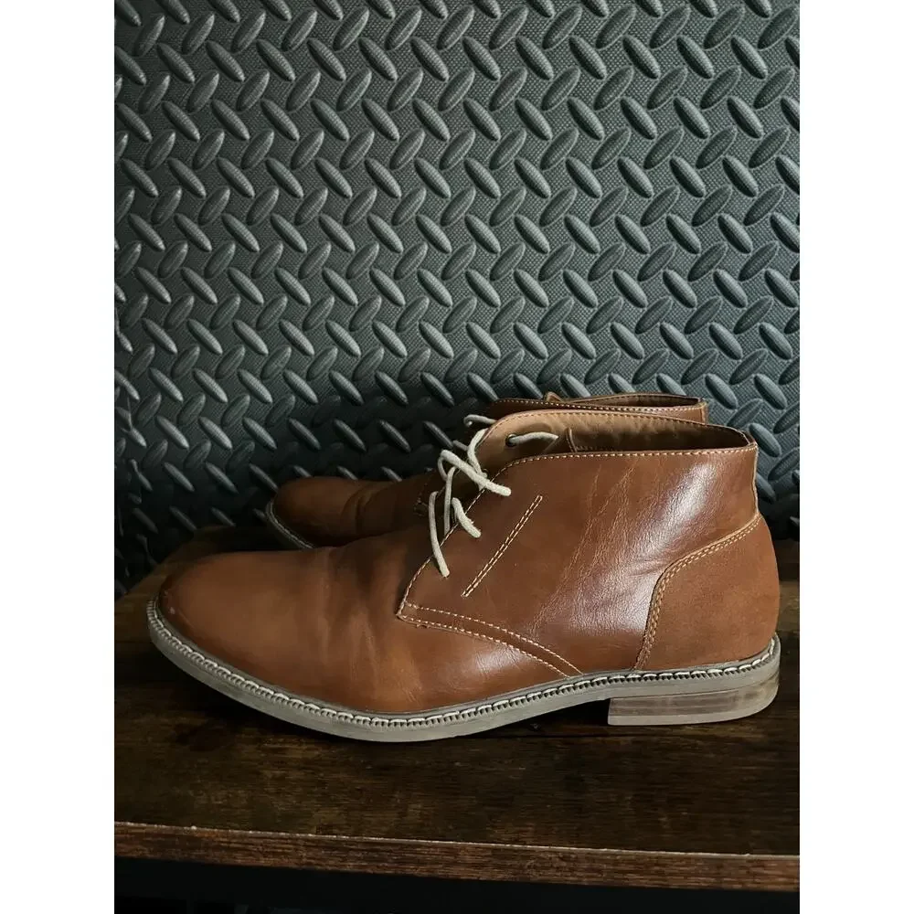 Arizona Jean Co Gleeson Tan Brown Dress Chukka Boots Shoes Men's Size 10